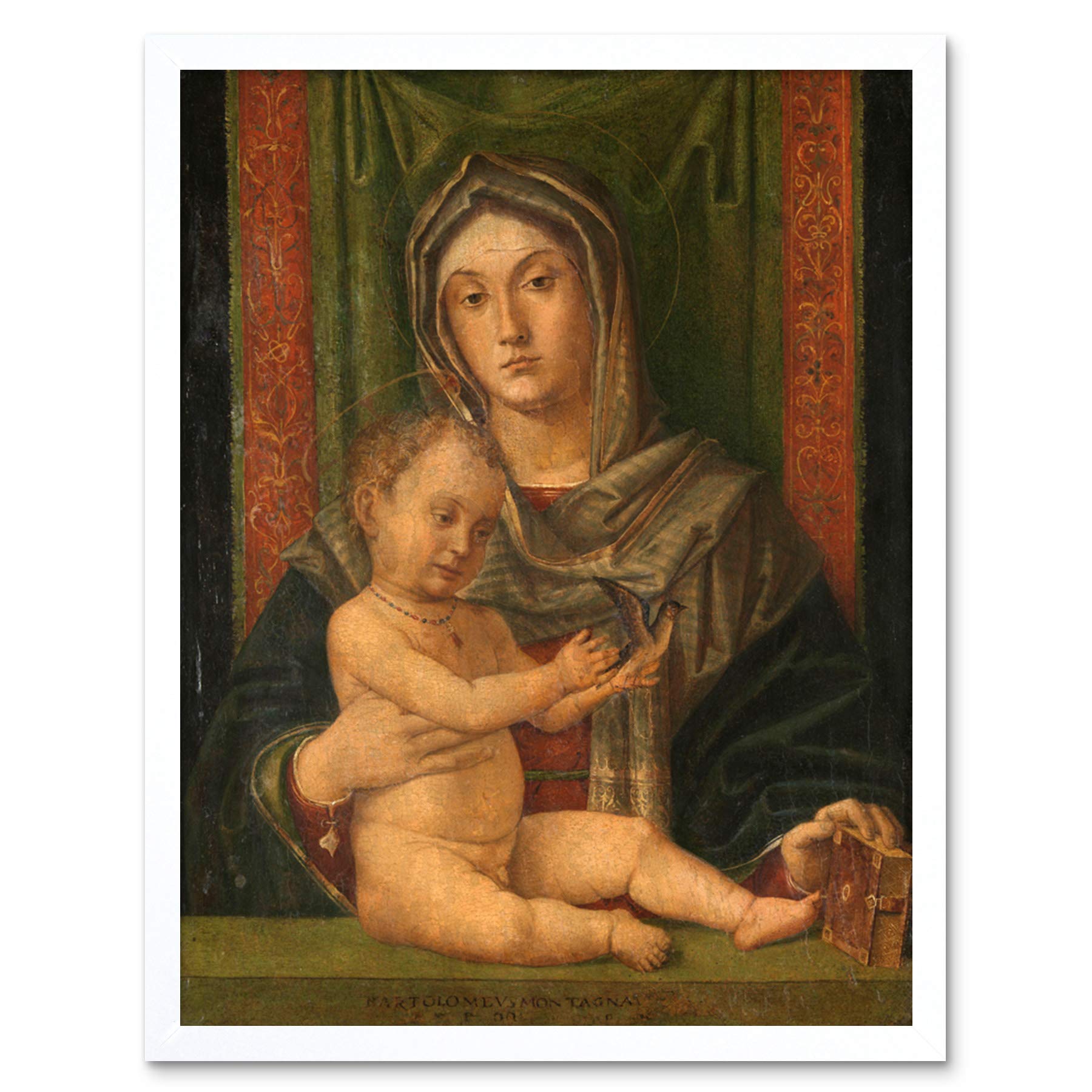 Artery8 Bartolommeo Montagna Virgin And Child Painting Art Print Framed Poster Wall Decor 12x16 inch