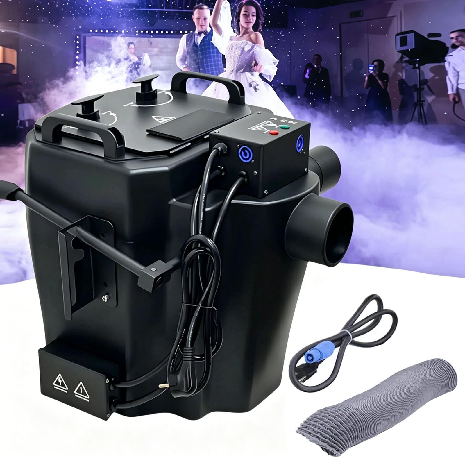 Wytwornica Niskiego Dymu Dj 6000 W Do Efektów Scenicznych, Maszyna Do Suchego Lodu, Wytwornica Dymu Sceniczna Z Rurą, Pokrycie 200 M², Na Wesela, Imprezy, Koncerty