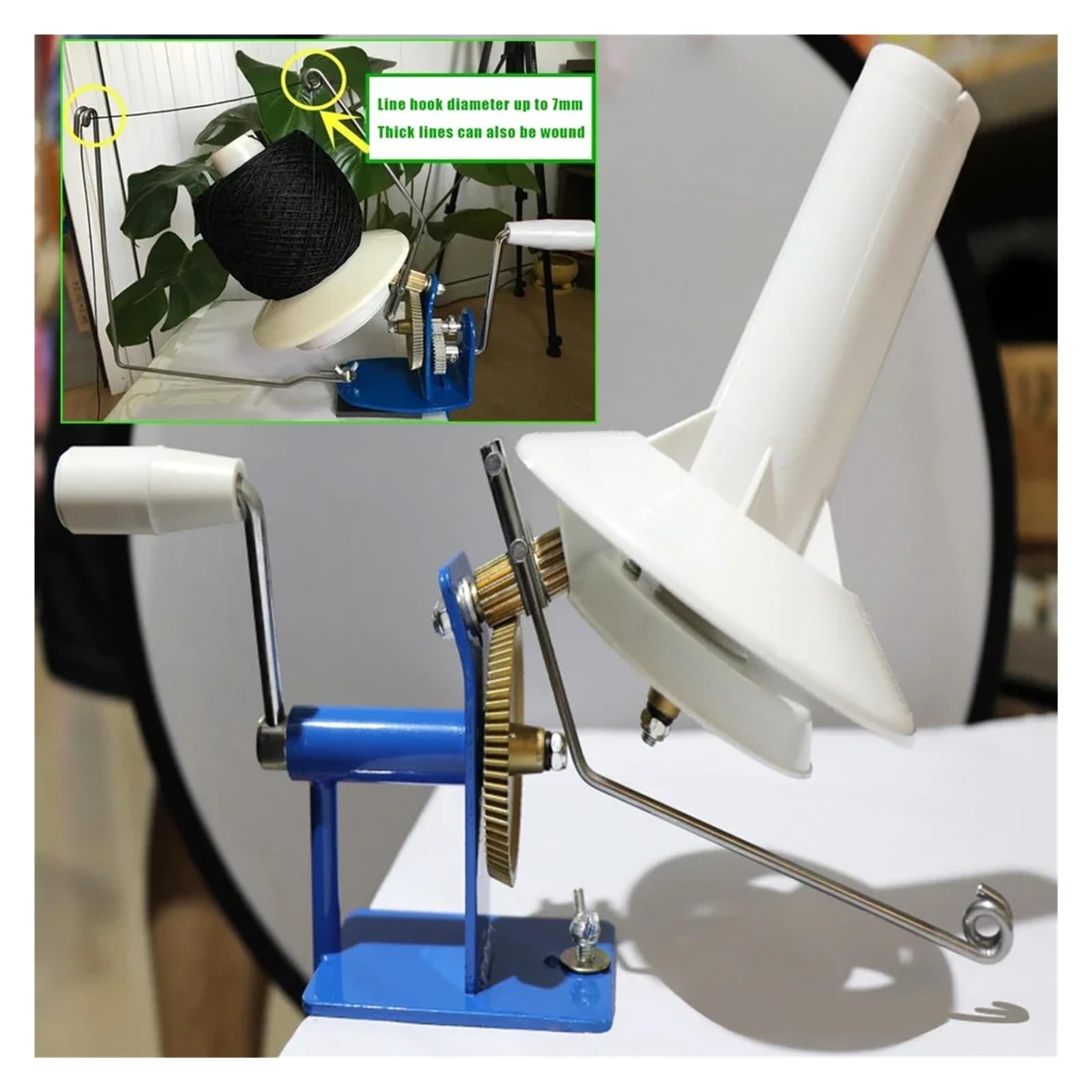 Duży, obsługiwany ręcznie uchwyt na włóczkę Swift Yarn Winder Manual String Yarn Winder Akcesoria do maszyn do szycia Ball Winder Narzędzia do szycia Stabilny i precyzyjny(A)