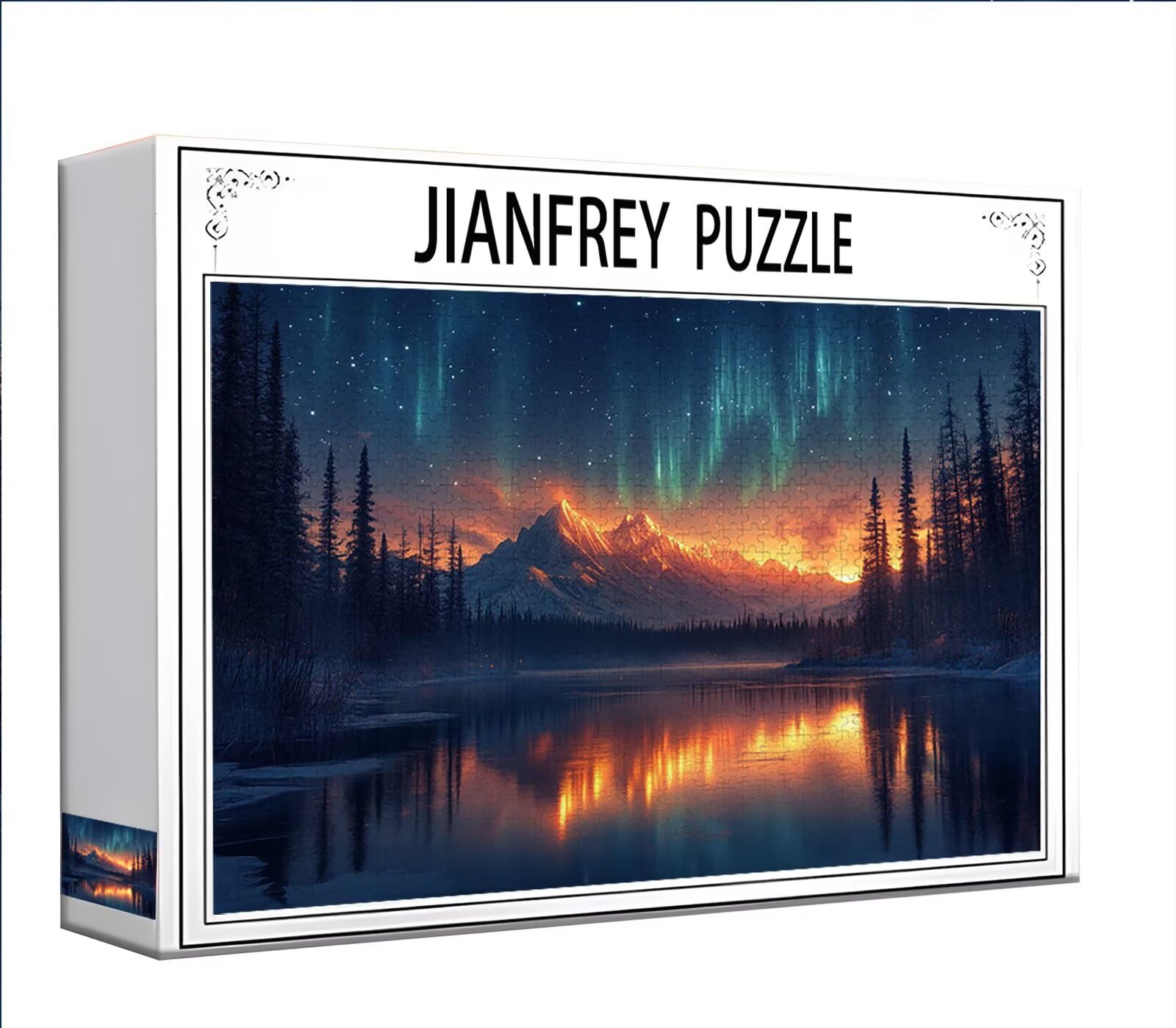 Puzzle 4000 Piezas Adultos Puzzle Auroras boreales Montaña Rompecabezas Adultos XXL 140 x 87cm, Impossible Rompecabezas, Jigsaw Arte Juego Educa Familiar Aliviar El Estrés, Regalos de Pascua W-7