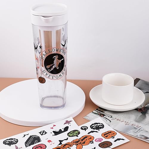 Miniatura 4 de 10 piezas DTF Cup Wrap Transferencia Stcikers, Halloween Rub on Transfer Stcikers Impermeable DTF Adhesivo de transferencia para manualidades, vasos