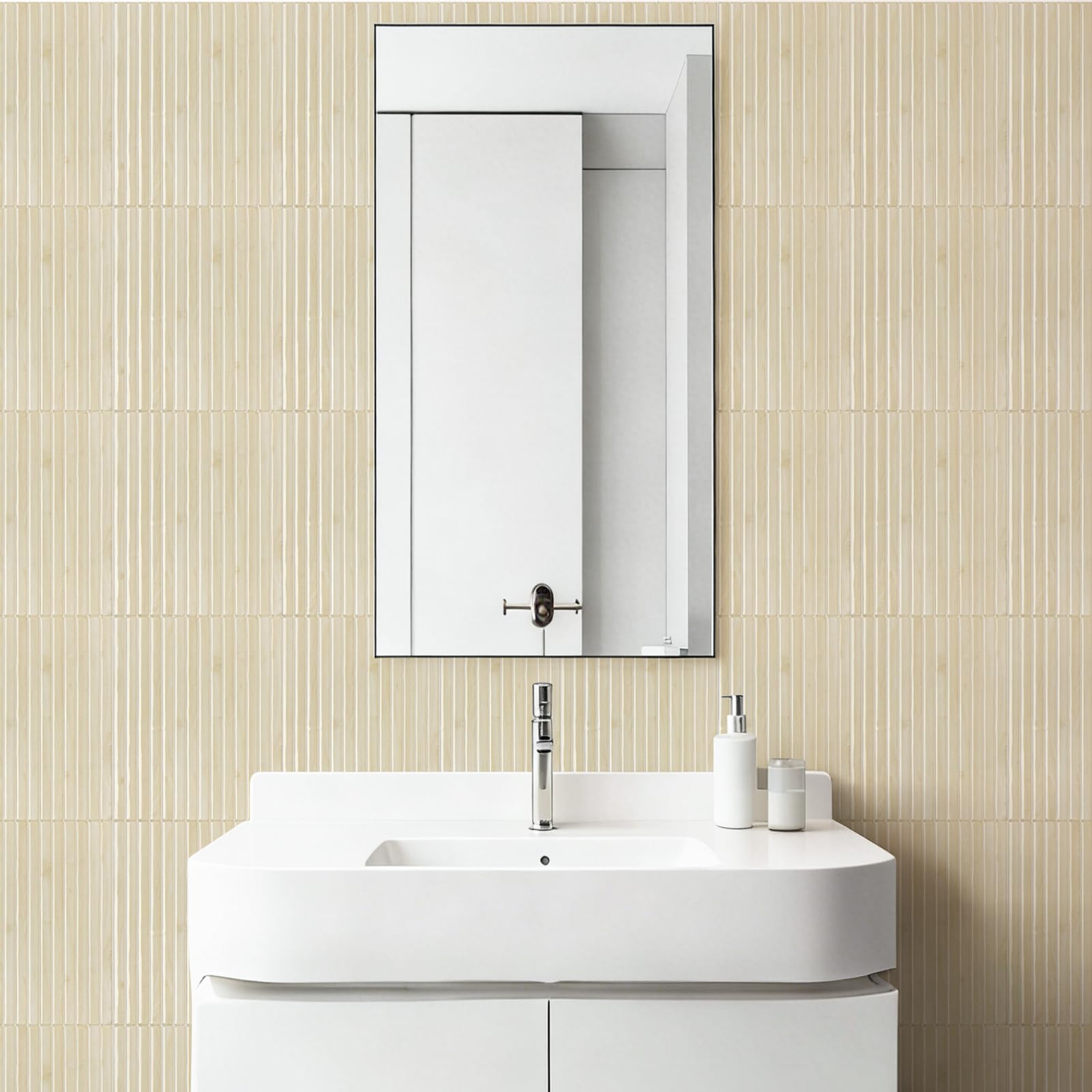 Art3d Lot de 10 Carreaux Muraux Autocollants,3D Aspect Lamelles en PVC | pour Salle de Bain,Cuisine,Salon,29 x 23 cm,Grain du Bois
