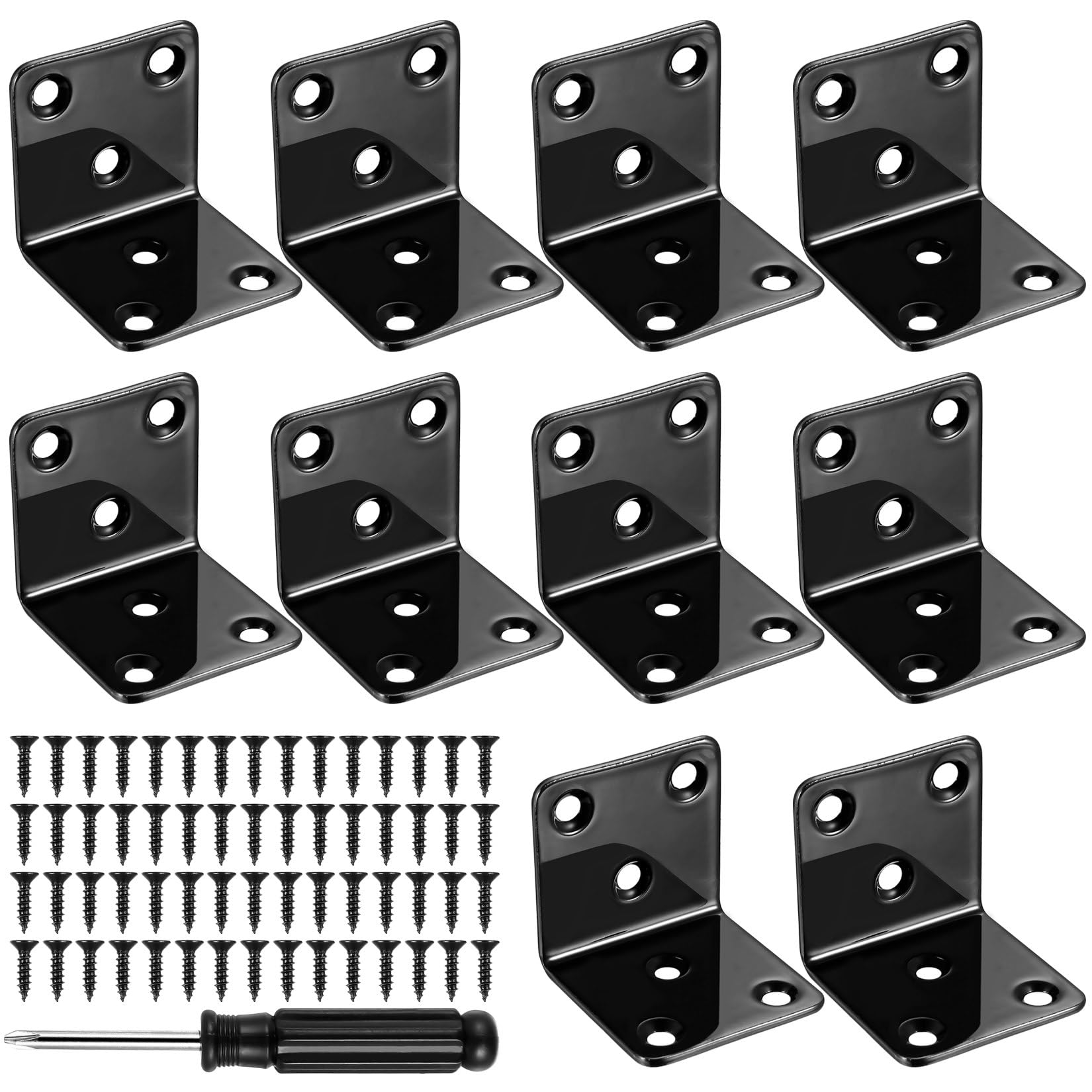 10 Pcs Metal Corner Brackets for Wood L Bracketss