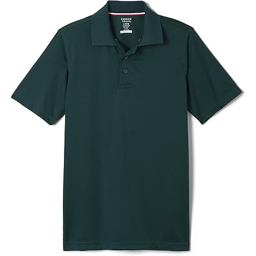 French Toast Boys' Moisture Wicking Performance Sport Polo Short Sleeve Shirt