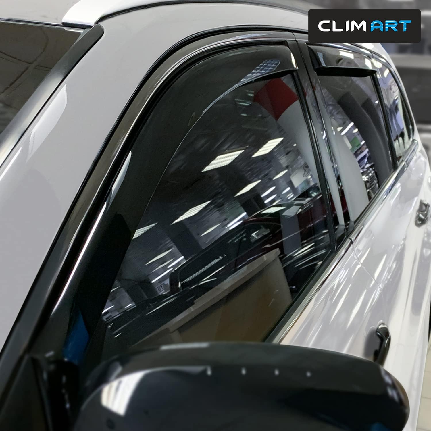CLIM ART in-Channel Incredibly Durable Rain Guards Compatible with Toyota Highlander 2014-2019, Original Window Deflectors, Vent Window Visors, Vent Deflector, 4 pcs. - 614157
