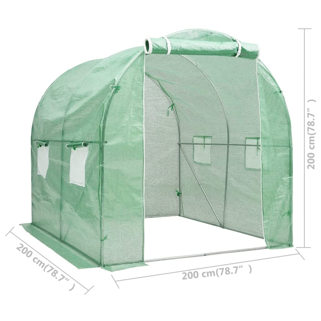 vidaXL Szklarnia ogrodowa, 4 m², 2 x 2 x 2 m