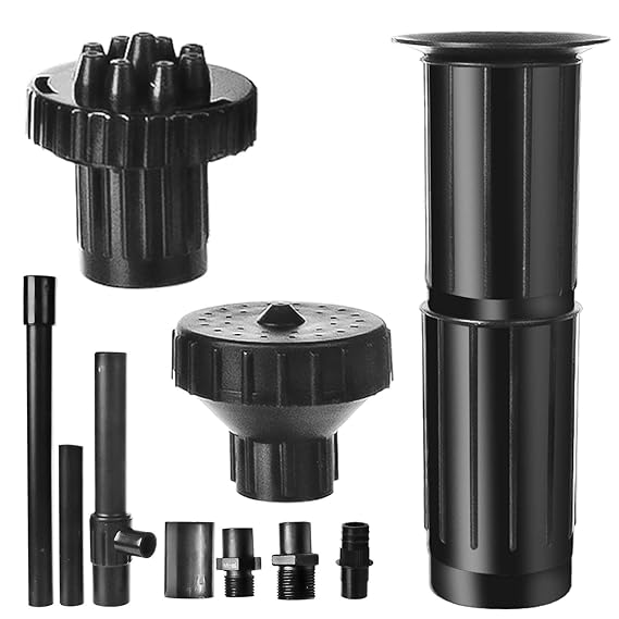 Water Fountain Spray Head Set, All in One Nozzle Kit for Pond Pumps, 3