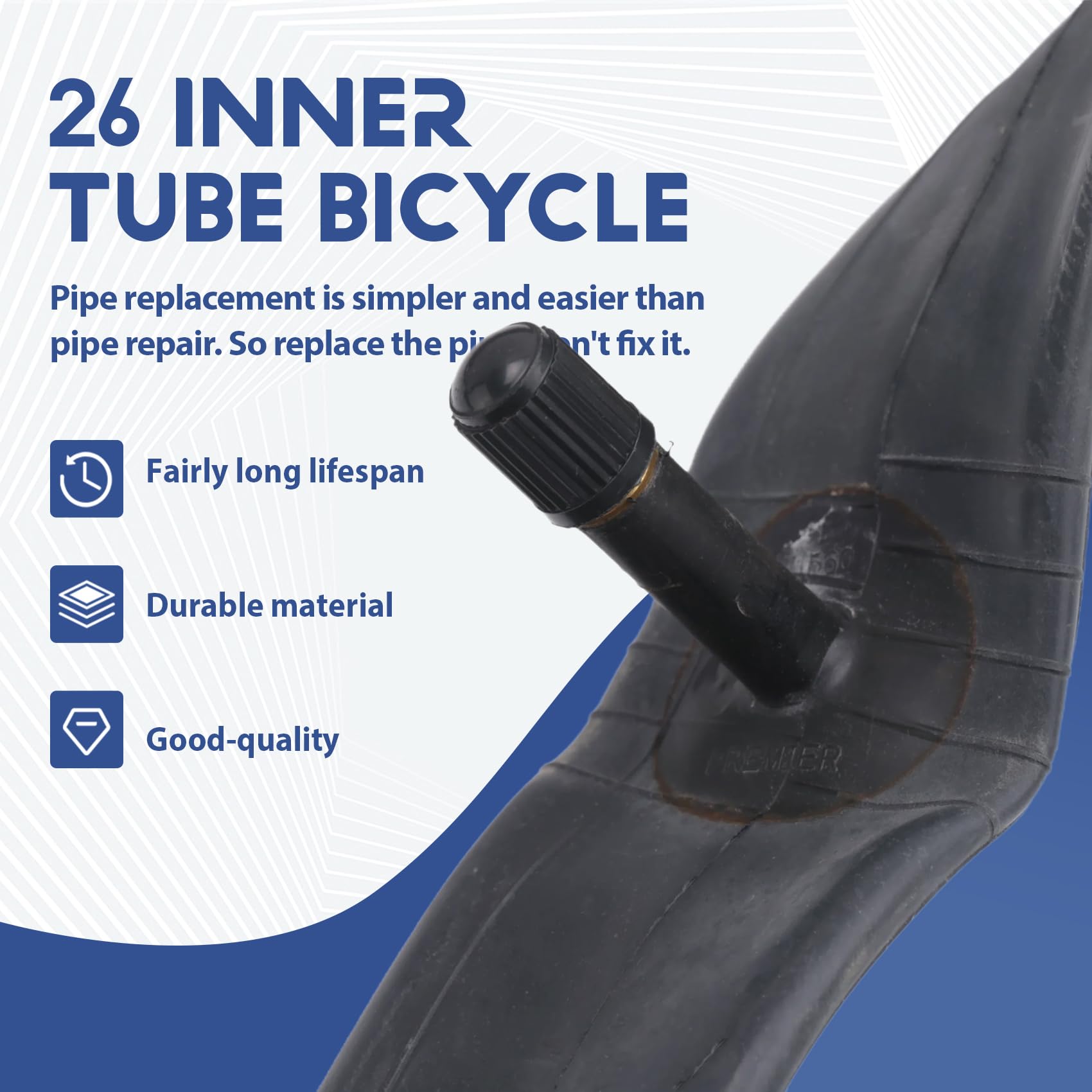 2x Tubo Bici 26 Pollici 60-559 Continental SV 60mm Sclaverand - Foto 8