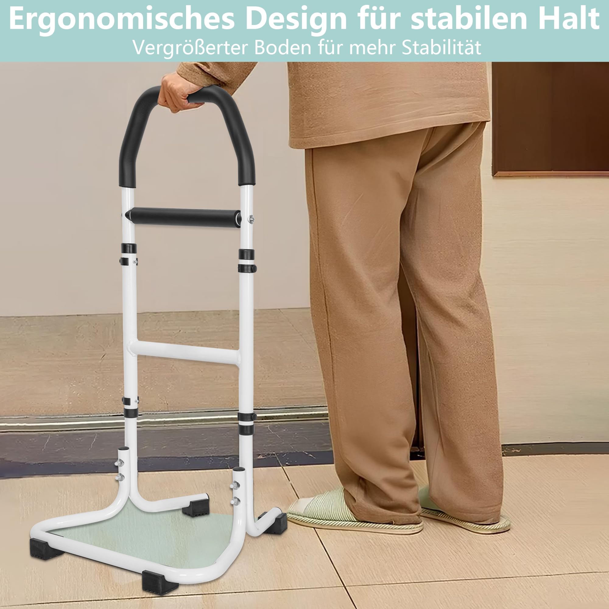 Asistente de asiento para personas mayores para personas mayores del sofá, ayuda para levantarse del sofá, cama, inodoro, caminar, 5 niveles de altura ajustable, diseño ergonómico en forma de H