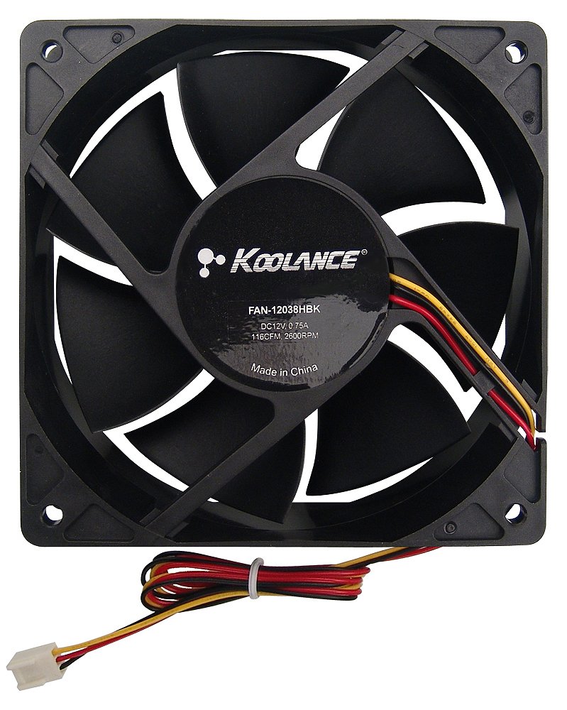 Koolance FAN-12038HBK Fan, 120x38mm, 116CFM