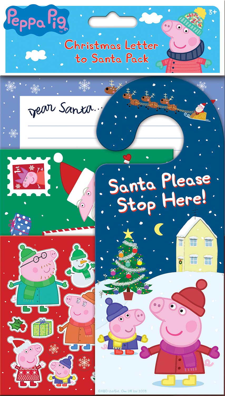 Peppa Pig Christmas Letter to Santa Pack | Also Includes Door Hanger, Stickers, and Envelope | Perfect for Christmas