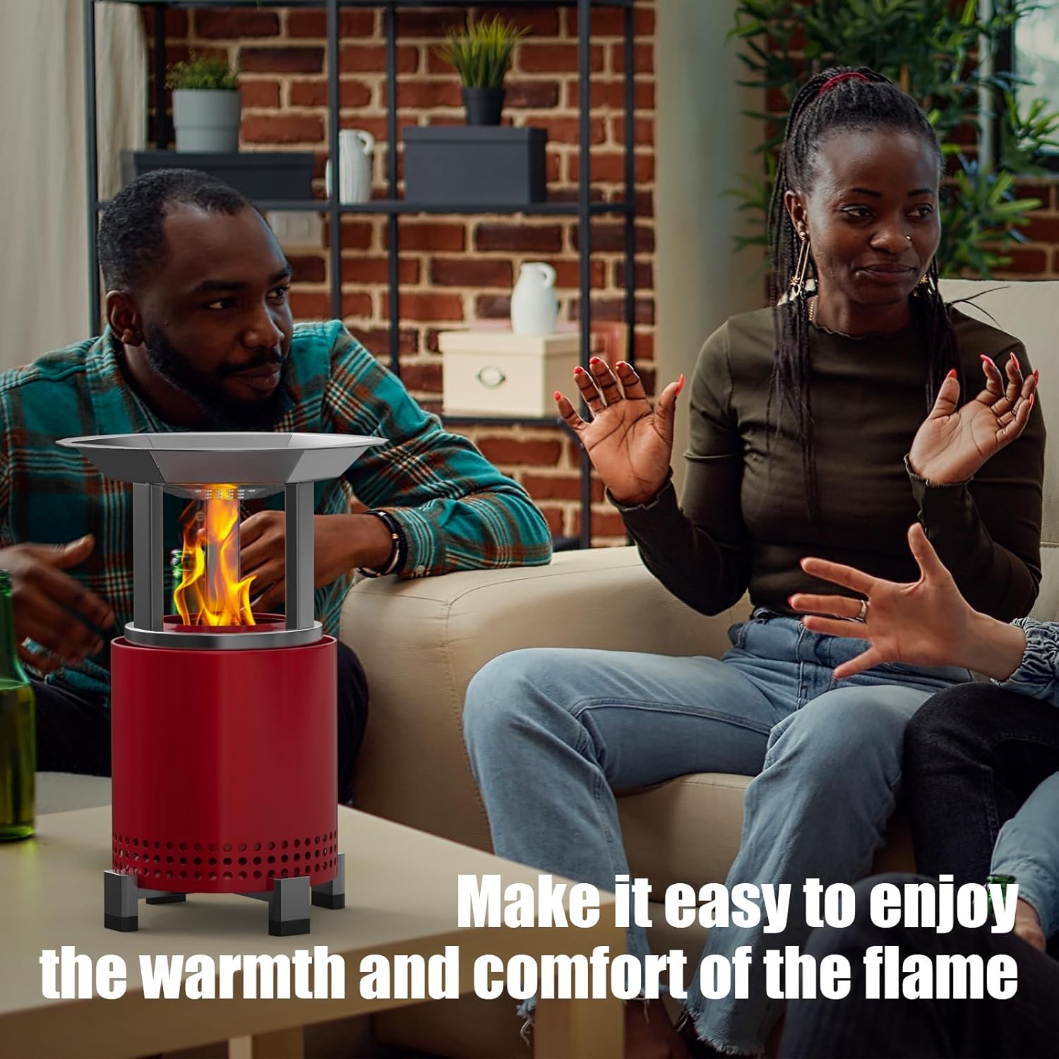 Outspark Heat Deflector for Solo Stove Mesa, Portable Heat Diffuser Accessory for Mesa Fire Pit with 3 Detachable Legs, Small Stove Table-Top Heat Deflector, Stainless Steel, 5 x 7.75 in