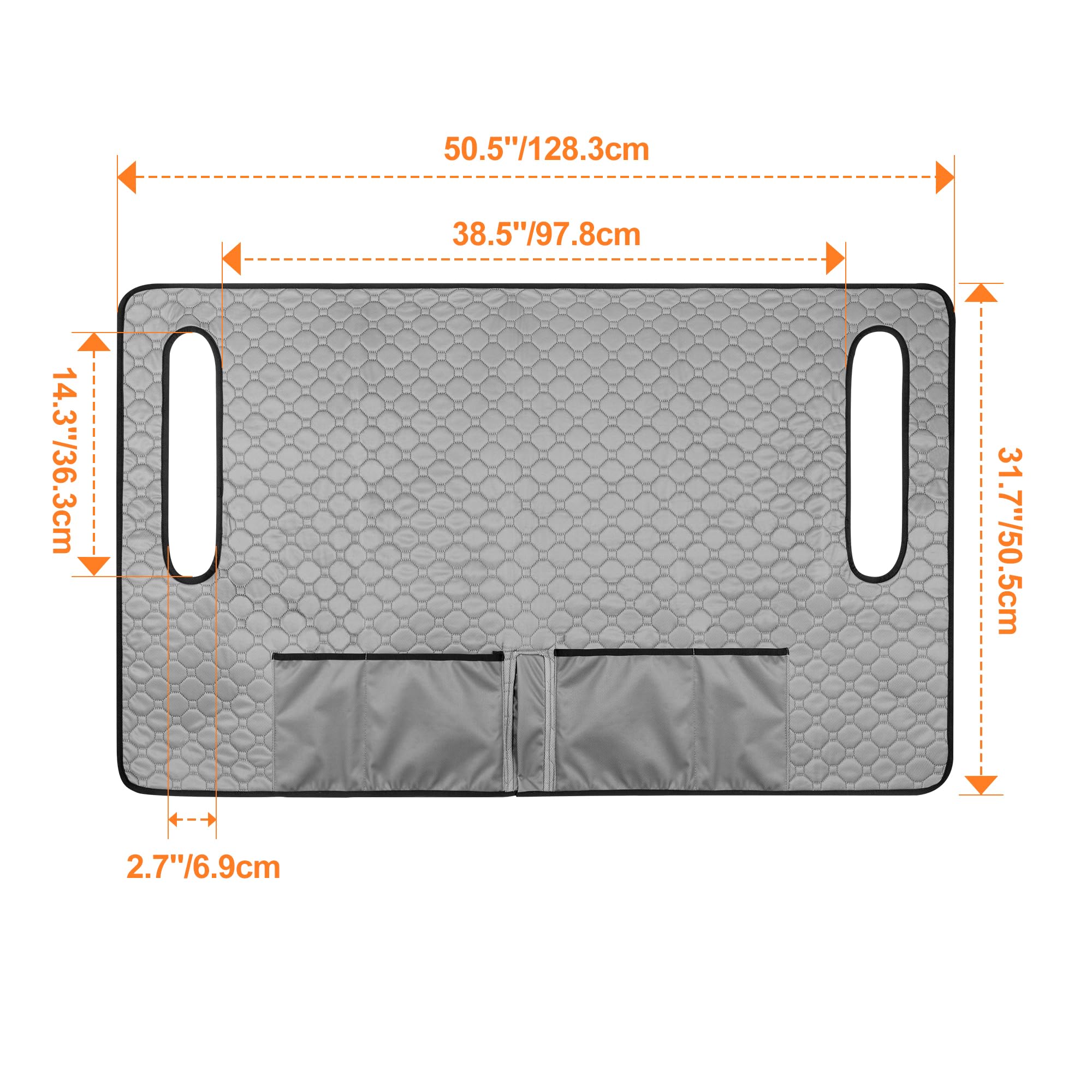 PGmoon Fundas para Asientos de Carrito de Golf, Manta Universal con 4 Bolsillos Delanteros y Base Antideslizante, Compatible con EZGO, Yamaha, Club Car y más, Asientos para 2 Personas