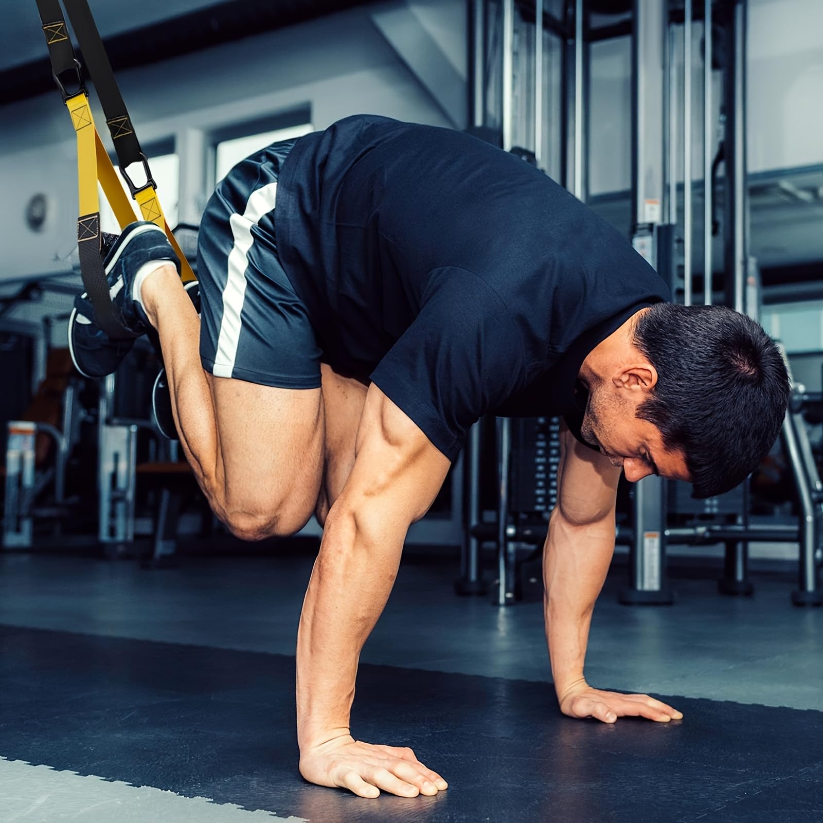 Kit de entrenamiento de resistencia para el hogar, bandas de ejercicio de entrenamiento de resistencia con asas, anclaje de puerta y bolsa de transporte para gimnasio en casa, correas de entrenamiento