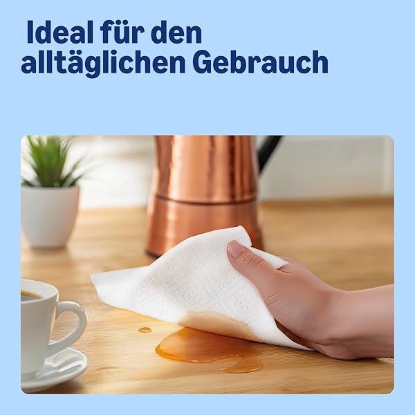 by Amazon Küchenrolle, 3-lagig, 4 Rollen (4 Rollen, 1-er Pack), 64 Blätter pro Rolle, FSC-Zertifiziert - 4