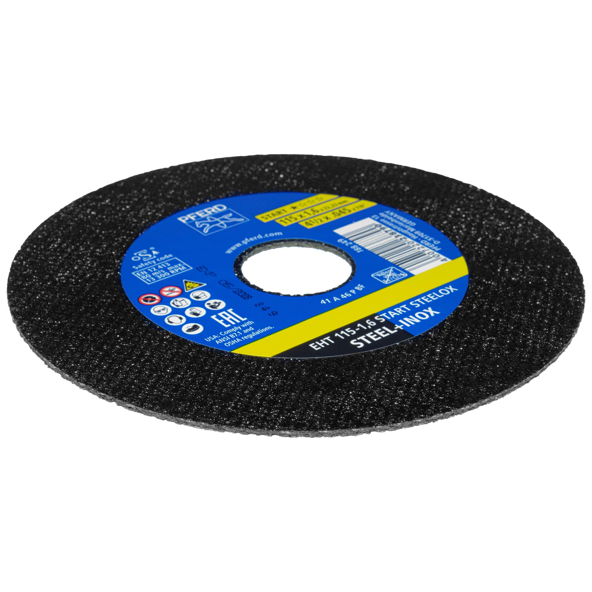PFERD EHT 69121069 Lot de 25 disques à tronçonner | 125 x 1,6 x 22,23 mm Droite Start Steel Line | 69121069 - pour acier, acier inoxydable (INOX)