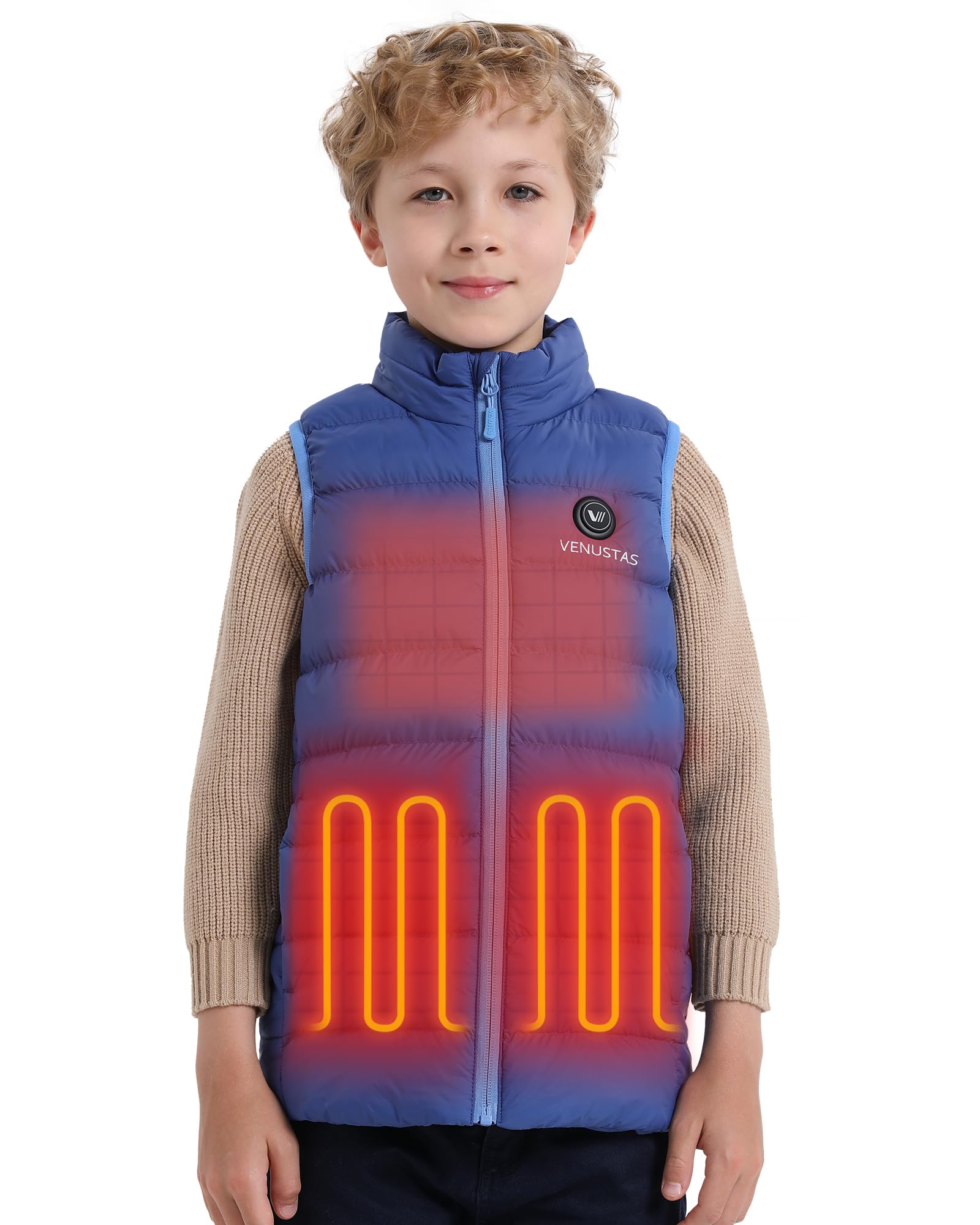 Venustas Kids Heated Vest with Battery Pack, Girls Lightweight Electric Heated Vest