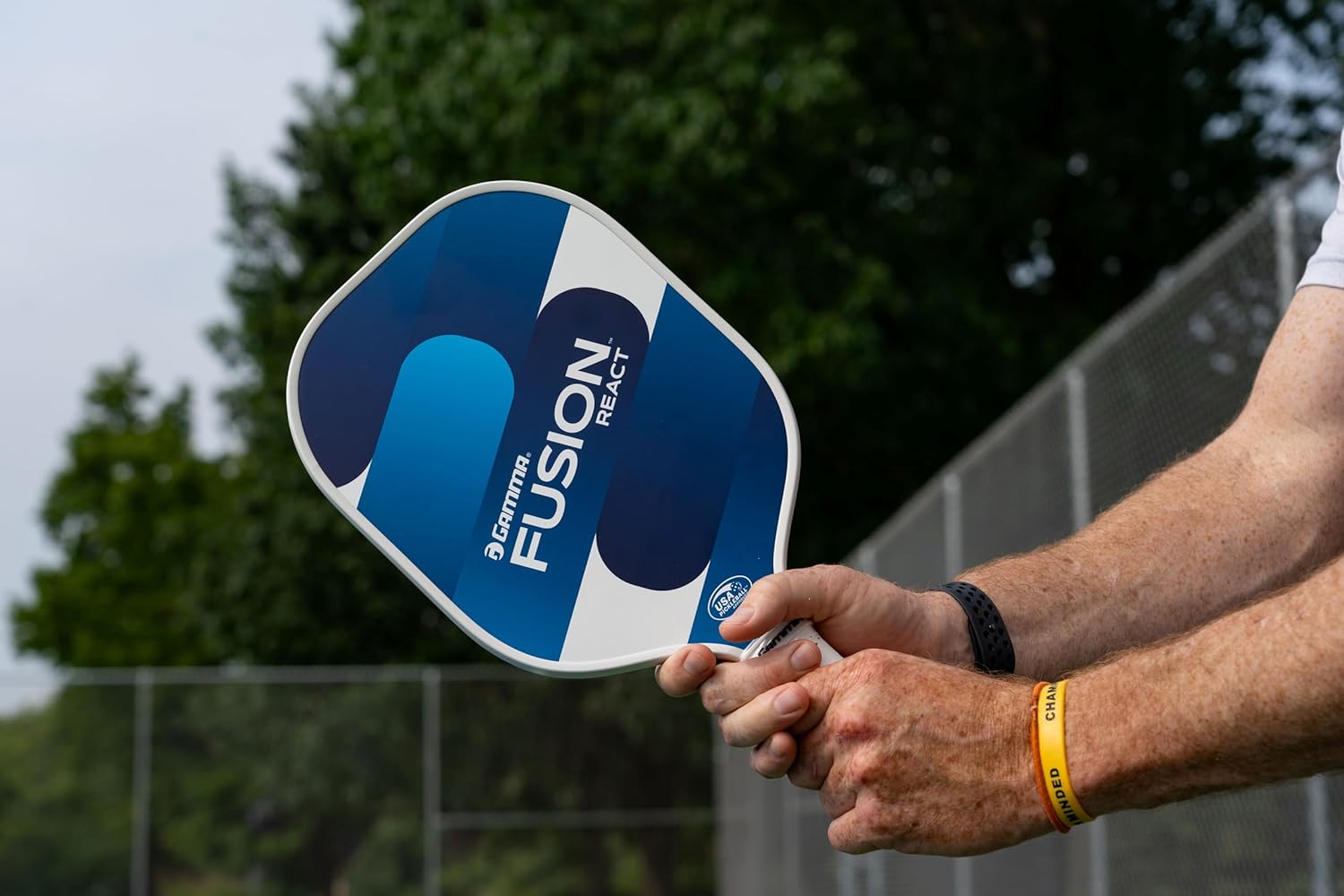 Gamma Fusion React Pickleball Paddle, USAPA Approved Pickleball Paddles, 8" Fiberglass Face, Boosts Hit Potential for Beginners & Intermediate Players, Multiple Colors