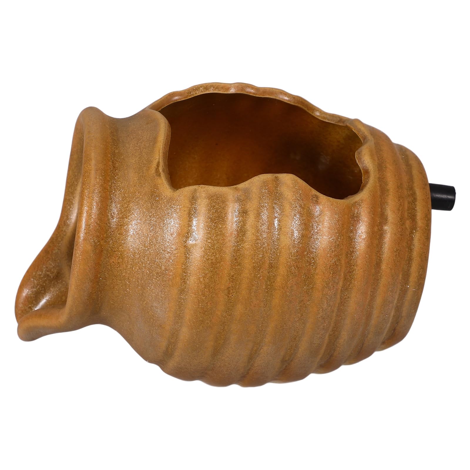 Brocca in Ceramica per Laghetto, Fontana, Giardino, Esterno, Vaso, Grotta, Cascata, Decorazione Esterna, Vaso Idroponico (Marrone Chiaro)