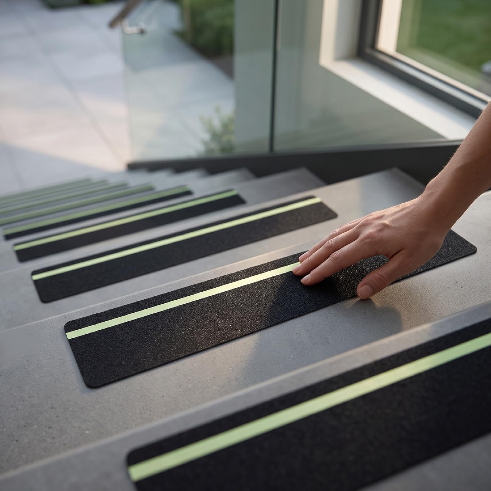 ViaGasaFamido Anti Slip Stair Treads Glow Strip 10Szt 76 X 15 Cm