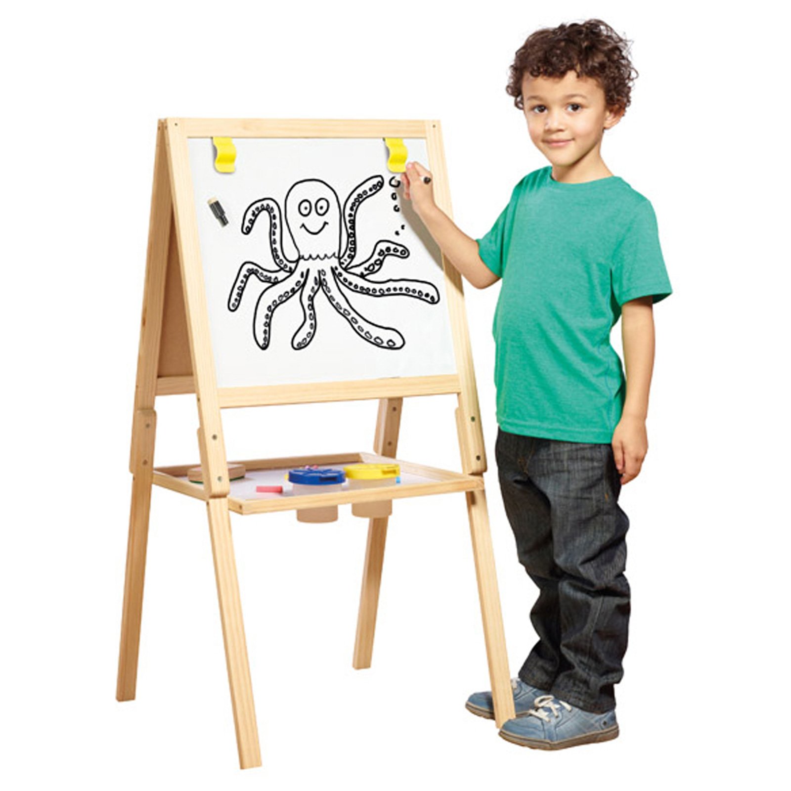 Casdon Wooden Easel, Double-Sided Easel For Children Aged 3+, 2-In-1 Blackboard And Whiteboard For Your Little Artists!