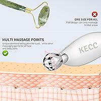 Vista 7 de KECC Masajeador facial Gua Sha (cola de pescado), varillas de rodillo frío de acero inoxidable para ojos faciales, herramienta de elevación