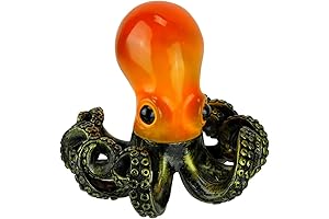 Bronze Octopus Lamp: Sea-Inspired Decor with Amber Glow