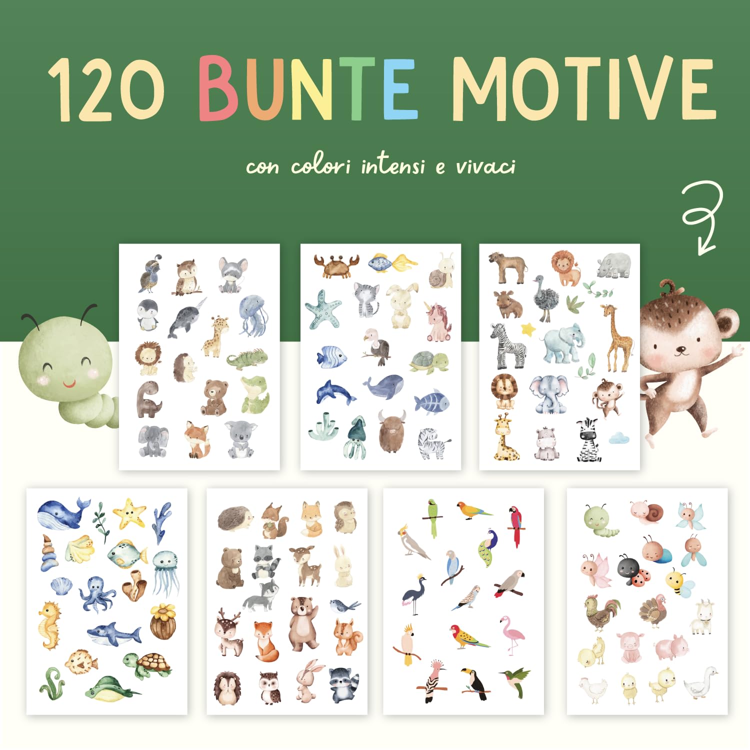 Famifidus 120 Tatuaggi per Bambini | gadget festa compleanno bambini – dermatologicamente OTTIMO e skin-friendly |