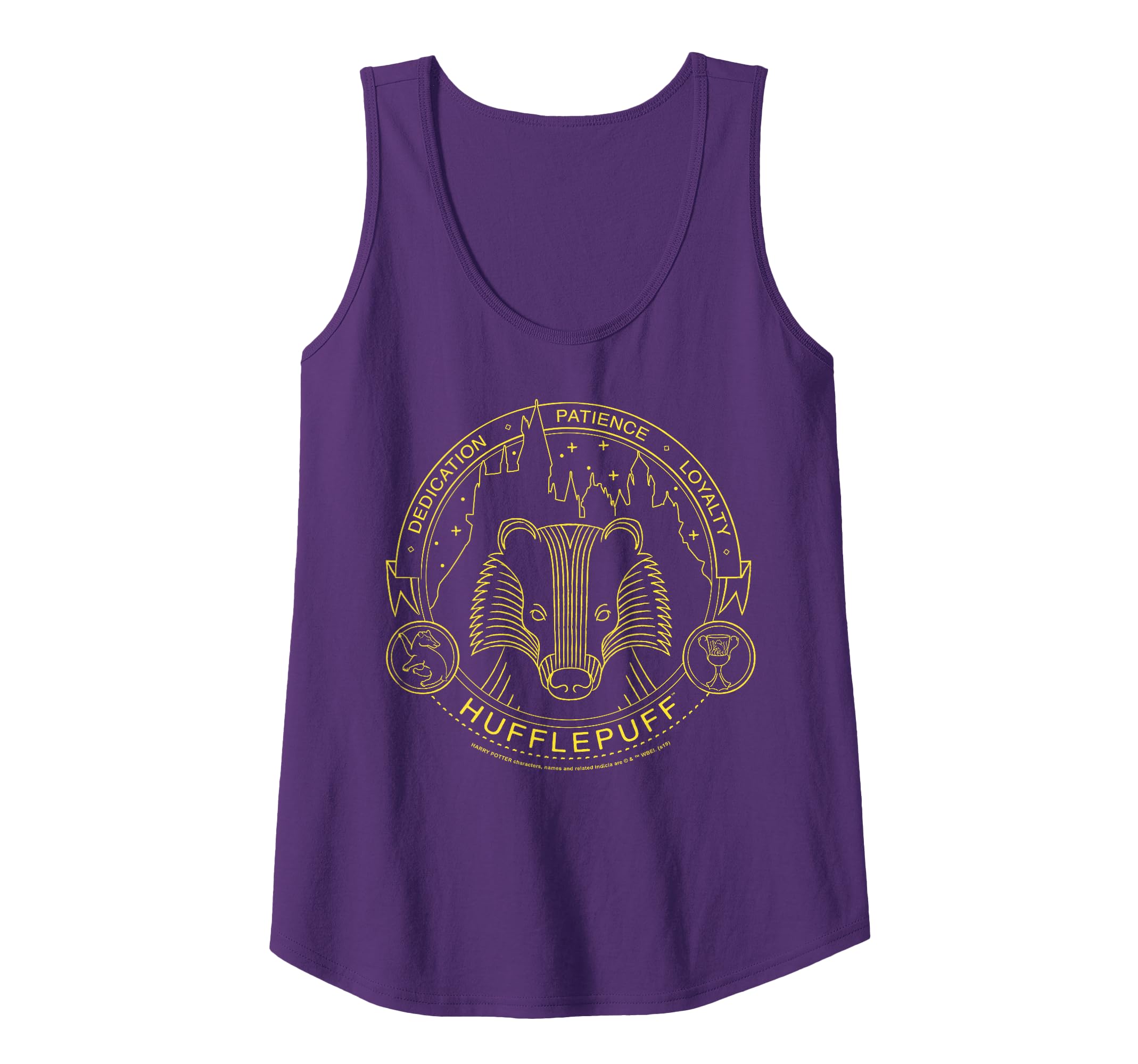 Harry Potter Hufflepuff Symbol Line Art Tank Top