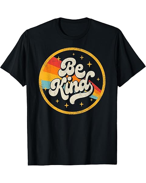 Be Kind Positive Inspirational Kindness Retro Galaxy Space T-Shirt