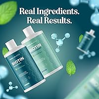 Vista 9 de Set de champú y acondicionador voluminizador de biotina - Champú y acondicionador libre de sulfato para el cuidado del cabello seco y dañado