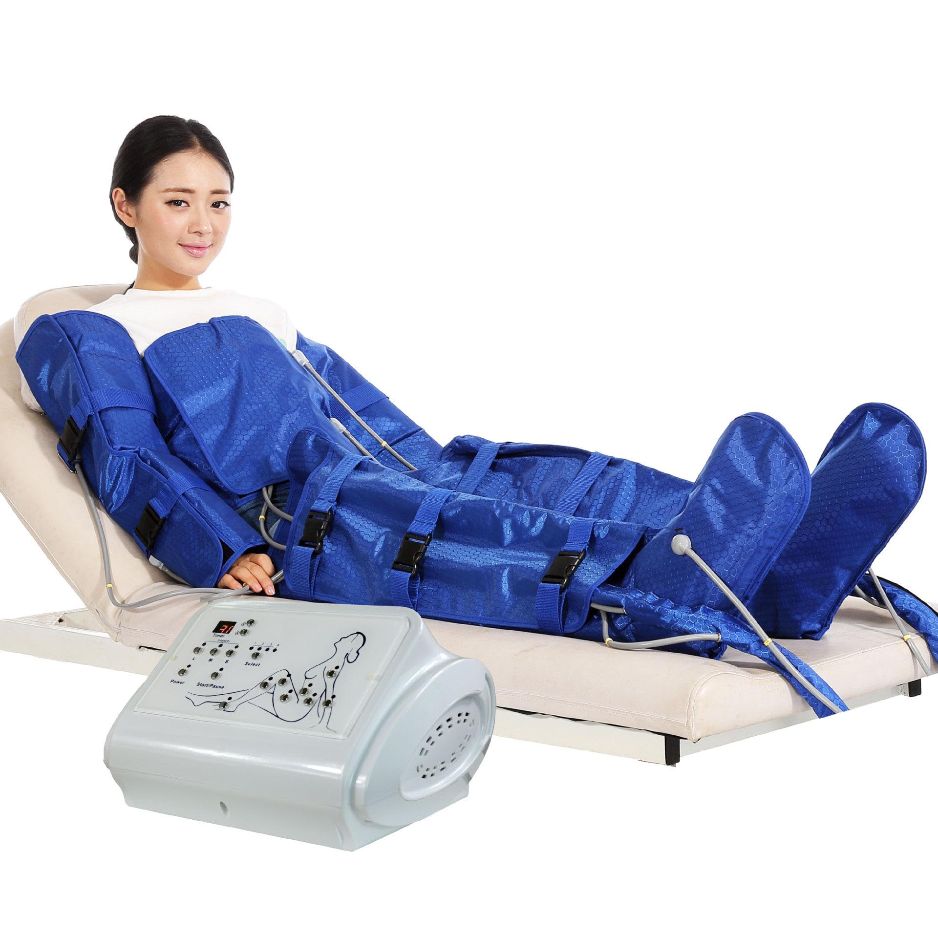 Massaggiatore Elettrico Compressione Aria Gambe,Massaggio Anticellulite,Dispositivo Massaggio a Pressione Aria Drenaggio Linfatico,Strumento Bellezza Drenaggio Linfatico E Dimagrimento Corpo