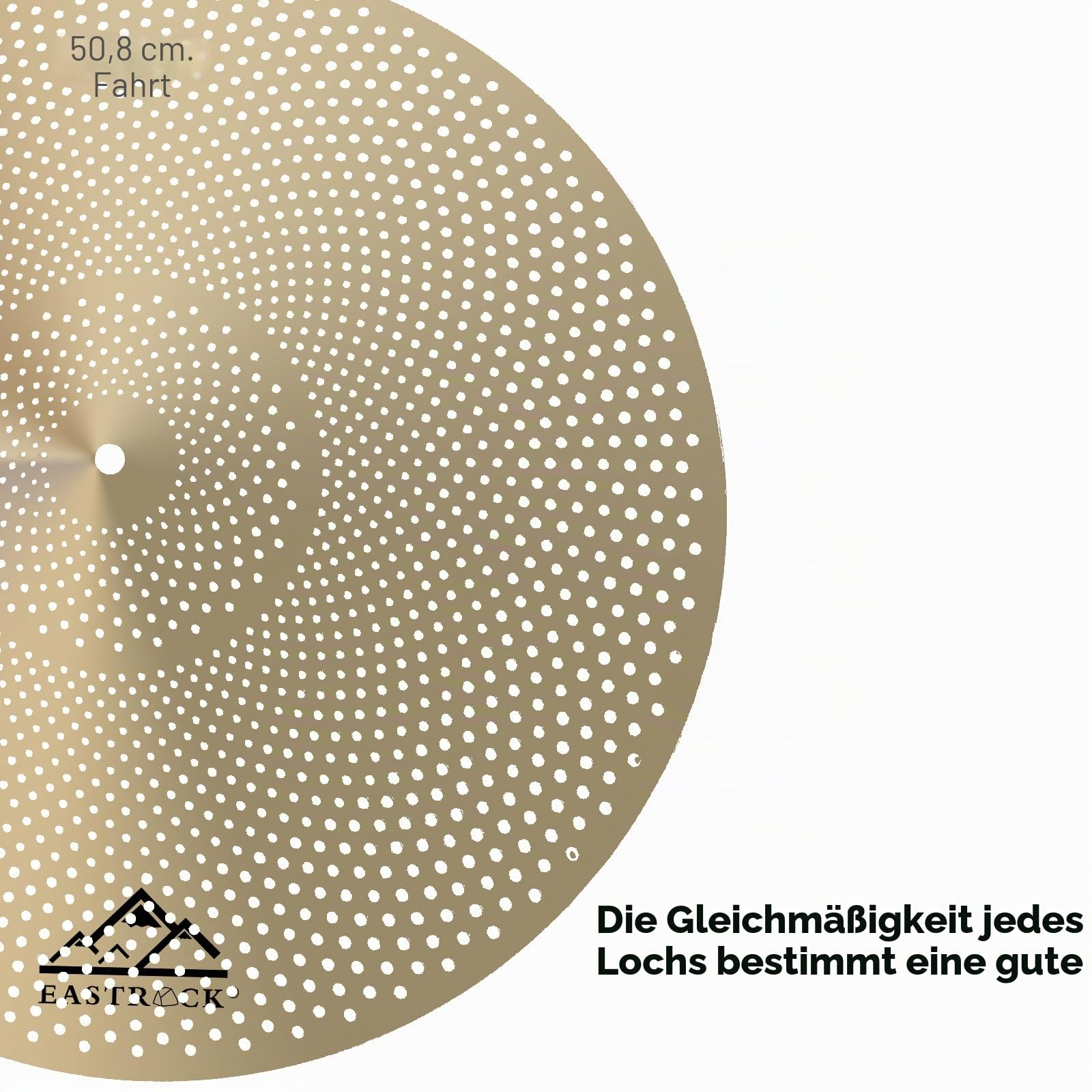 EASTROCK Becken Set Low Volume Pack Becken Set Mit Becken Tasche Filzen 14'Hi-hat+16"Crash+18'Crash+20" Ride 5 Stück Drummer Praxis Becken(Gold)