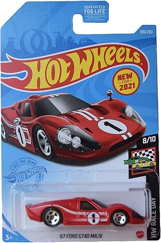 Hot Wheels Ford GT40 Mk.IV '67, Retro Racers 410 rojo 106250