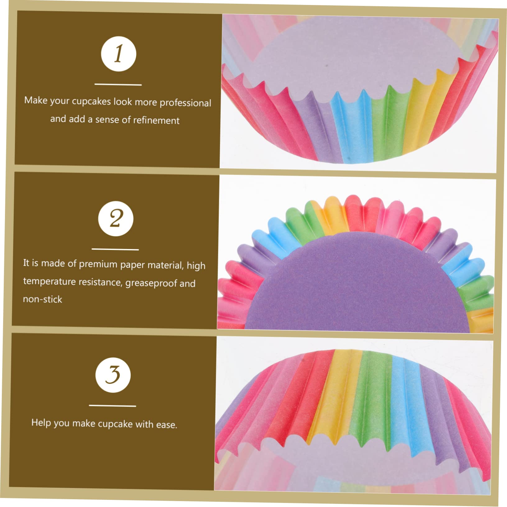 Mikikit Textura Resistente Ideales para Postres y Papel Antiadherente 1000 Capacillos de Papel para Cupcakes y Frutos Secos en Fiestas y Pastelerías