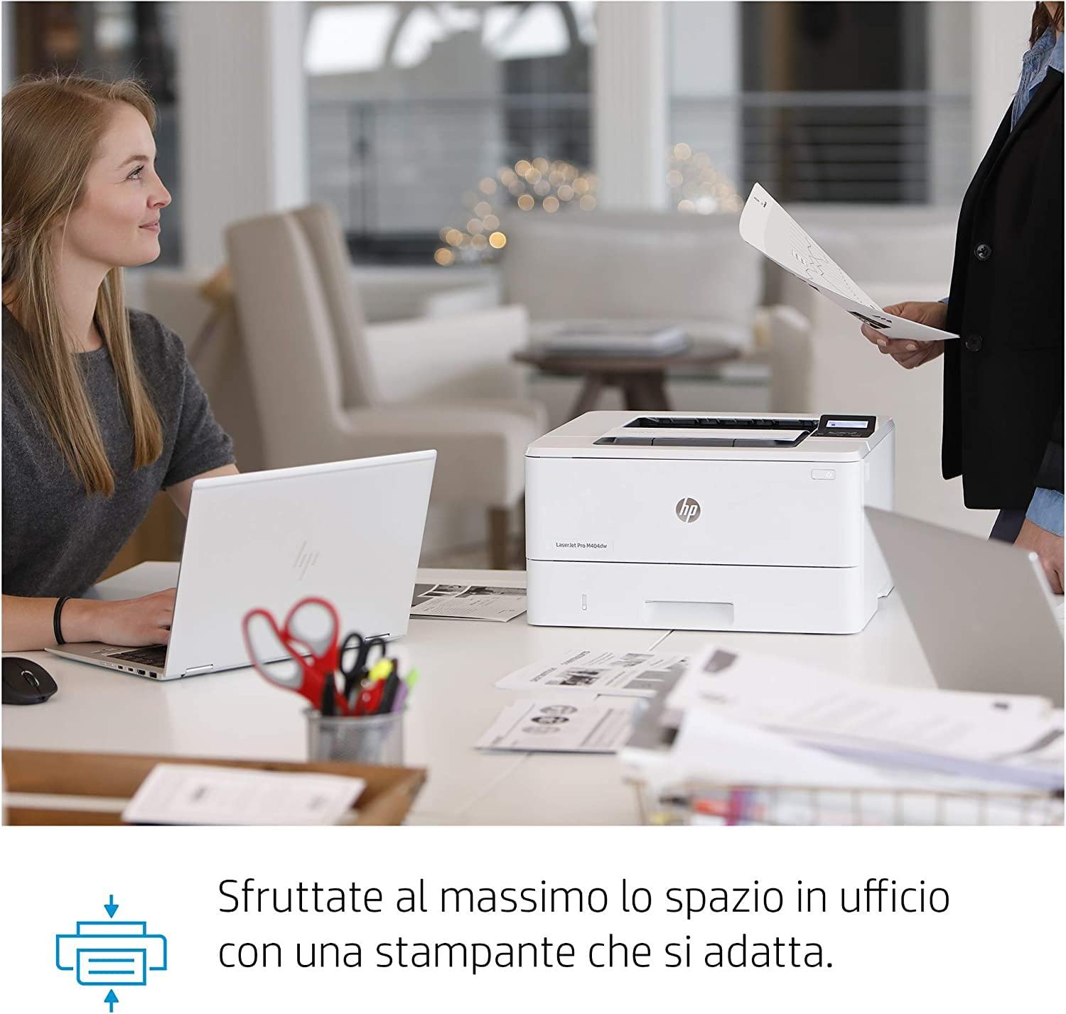 HP LaserJet Pro M404dn W1A53A Stampante A4 Monocromatica 40 ppm USB Ethernet Schermo LCD Bianco