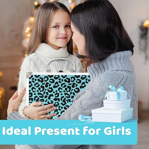 Miniatura 8 de Anpro Leopord - Estuche de maquillaje plegable doble todo en uno con juego de maquillaje profesional para adolescentes, kit de inicio completo con