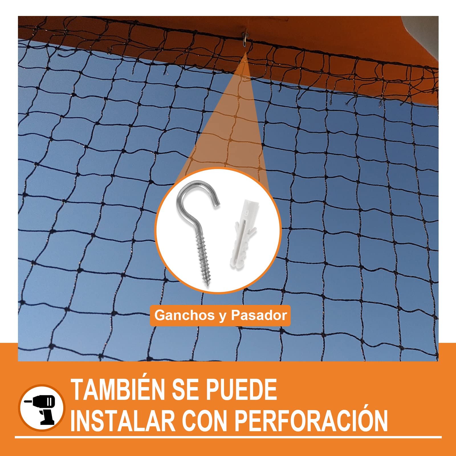 Red para Gatos Reforzada con Alambre, 8x3m Red Protección para Gatos Terraza de sin Taladro para Balcones, Ventanas, Tragaluces y Puertas