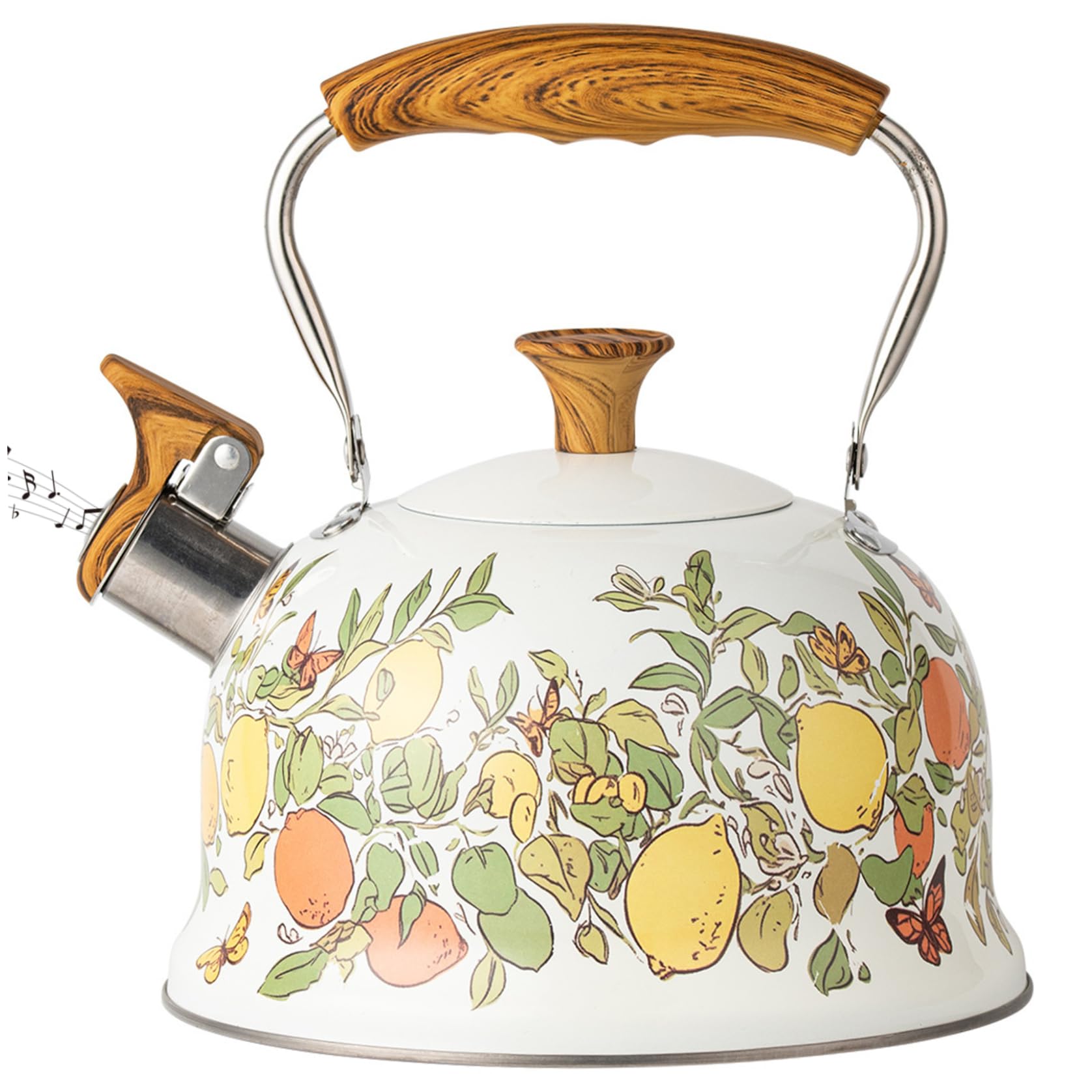 Bouilloire sifflante 3L contre les oublis sur cuisinière en inox