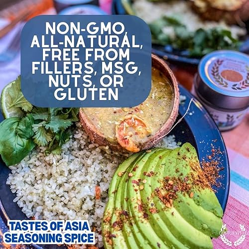 Miniatura 7 de Condimentos Asiáticos - Juego de regalo gourmet | Tastes of Asia | Mezclas de Especias Artesanales Paquete de Seis | Sin OGM, totalmente naturales |