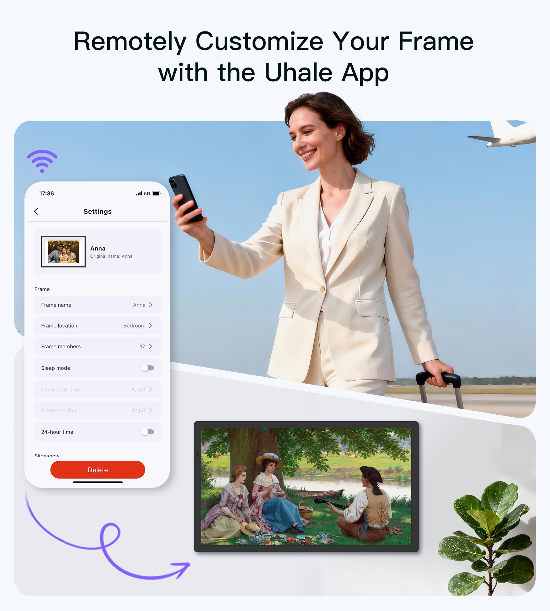 Uhale Digital Photo Frame - 64GB WiFi Remote -7