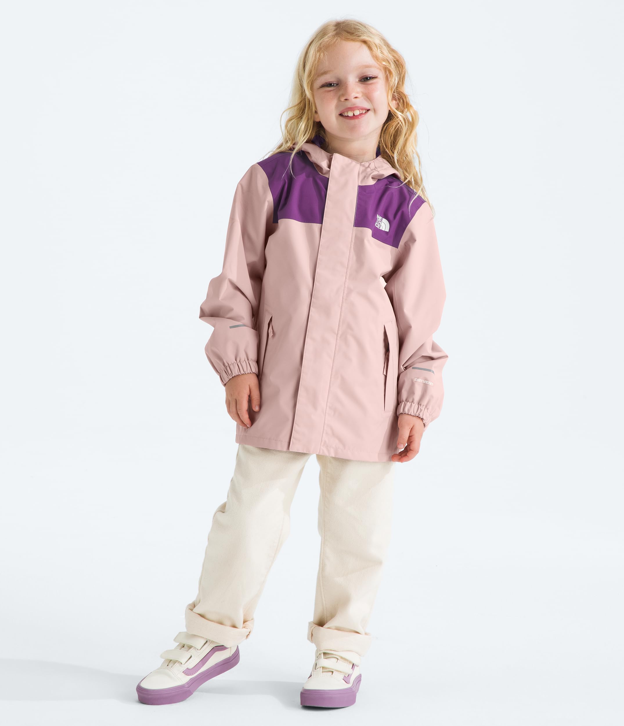 The North Face Kids' Antora Rain Jacket, Pink Moss, 5