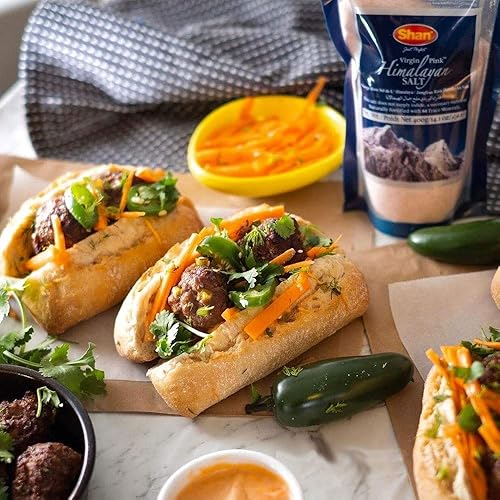 Miniatura 5 de Shan - Sal rosa del Himalaya, 14.11 oz (PACK de 2), sal fina pura fortificada naturalmente con 84 oligominerales