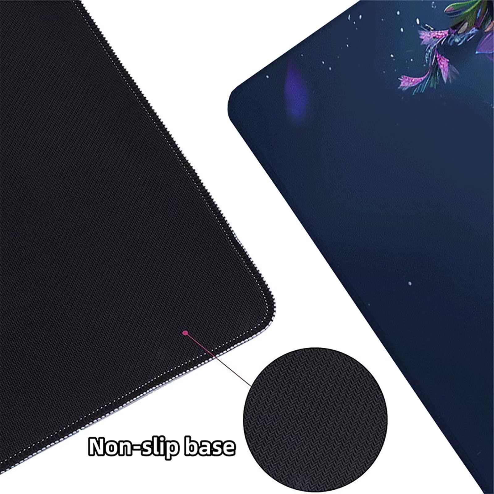Mujer Alfombrilla Ratón Gaming XXL 1500x800x3mm, Alfombrilla Gaming Azul Mousepad con Base de Goma Antideslizante, Impermeable Desk Mat para Teclado y Raton, Accesorios Gaming, Regalos de Hombre 4-6
