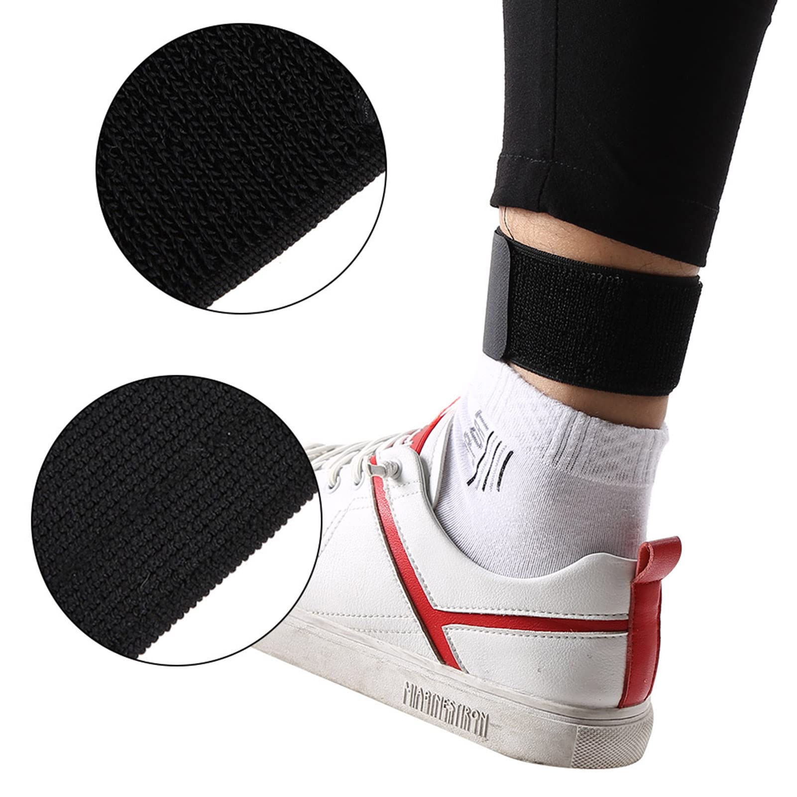 Shinguard Strap, Soccer Shin Guard Fixed Bandage Tape Fastener Shinguard Adjustable Elastic Sports Strap Soccer Shin Guard Straps for Kids Youth Adult (Black)