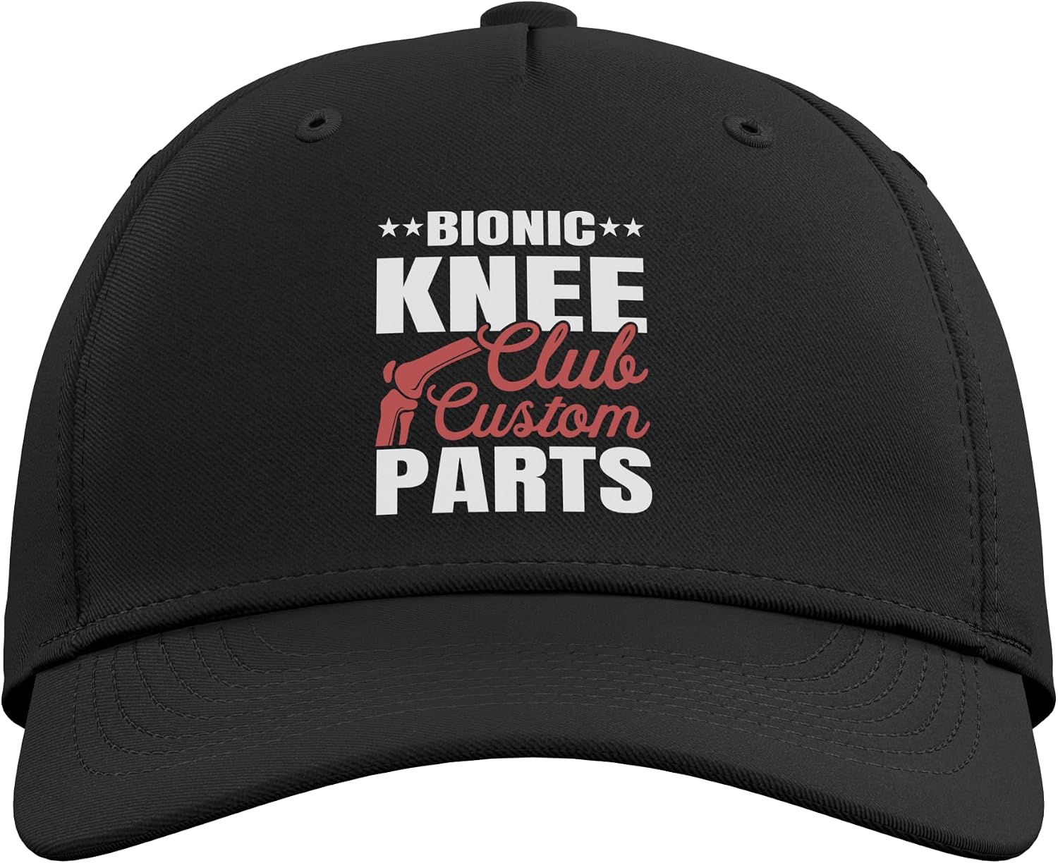 Bionic Knee Club Custom Parts Funny Knee Replacement Surgery Adjustable Baseball Hat image 2