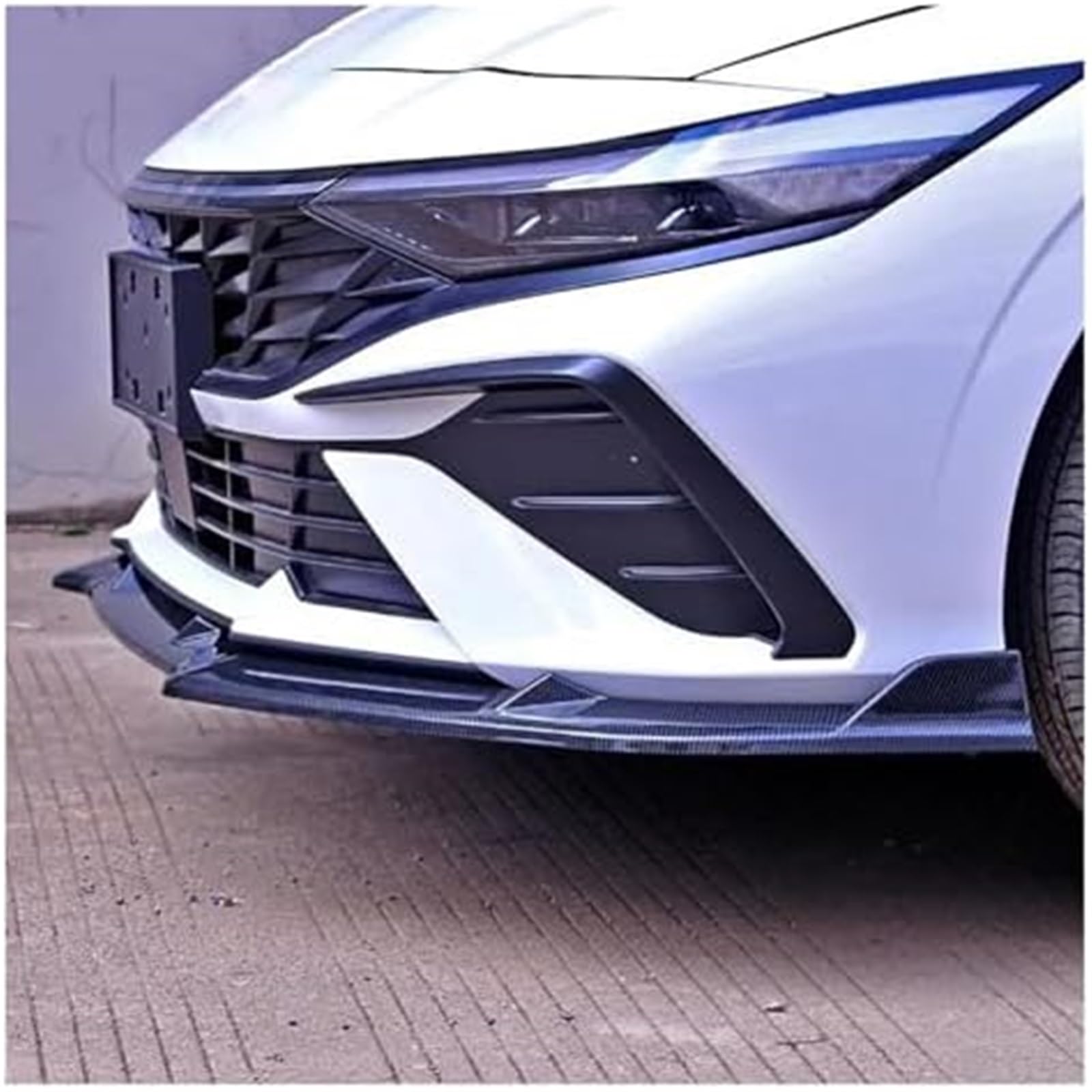 Splitter, dla Hyundai, dla Elantra, 2023 2024 2025 8. Generacja Air Splitter Car Body Kit Spoiler Czarne Spódnice Akcesoria Przedni Zderzak Lip Splitter (Matt Black) Spoiler samochodowy Splitte