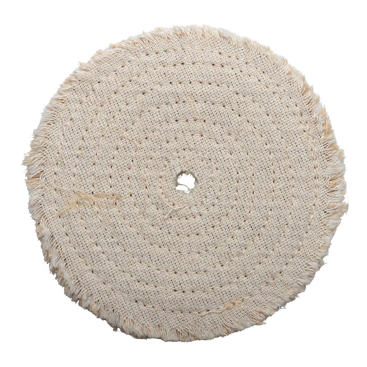 Eastwood Buff Wheel 6 in. Sisal 1/2 in, Arbor Hole Sisal Sewn Buffing