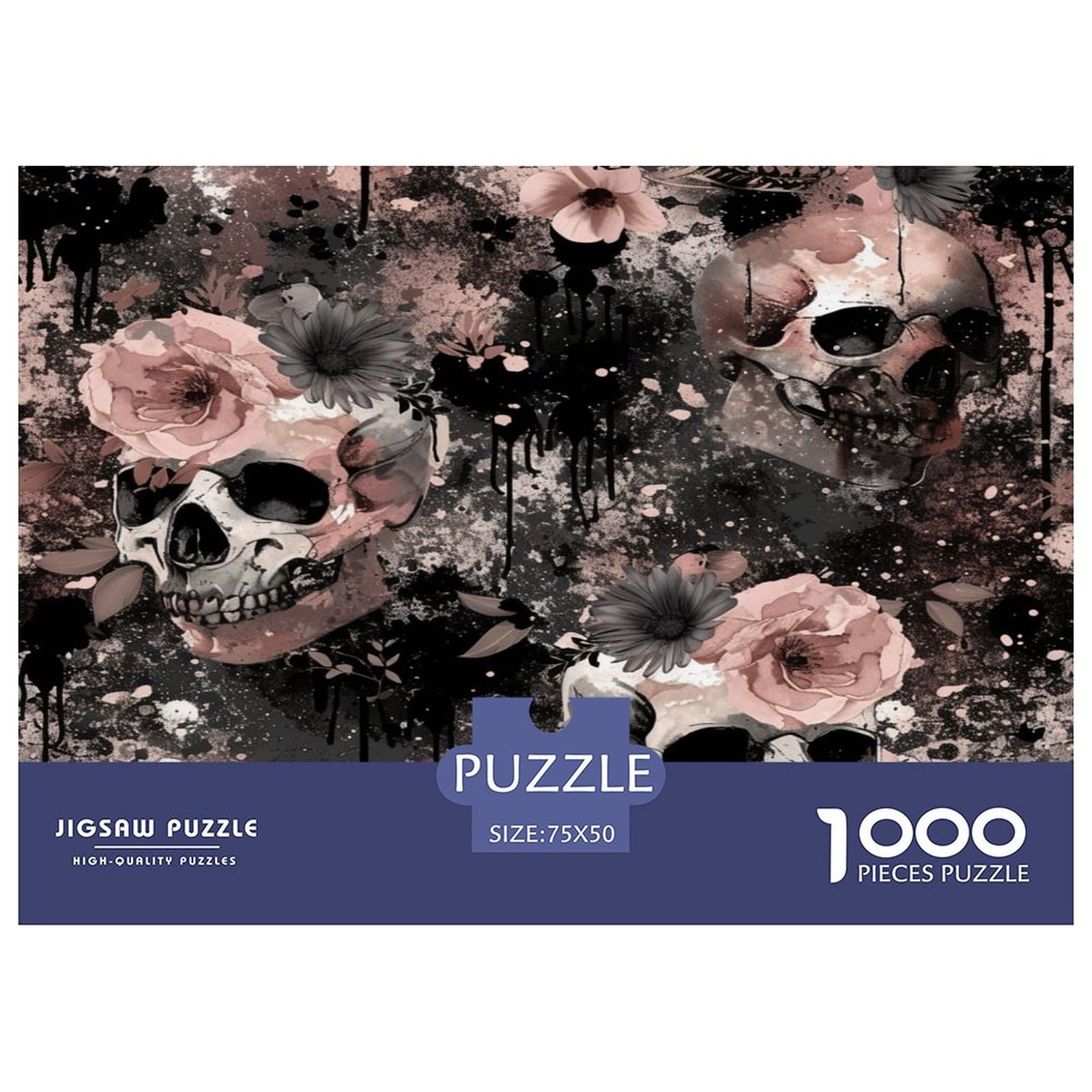 Czaszka Puzzle dla dorosłych 1000 sztuk Puzzle dla dorosłych 1000 sztuk Puzzle Prezent Świetny wybór dla miłośników puzzli do relaksu 1000 sztuk (75 x 50 cm)