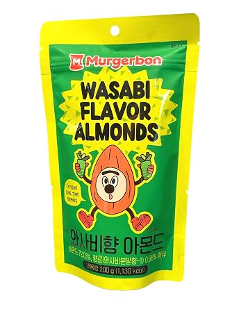 1 Pack - Almond Wasabi - Hat Hanh Nhan Vi Mu Tat - 7 Oz per Bag - Product South Korea